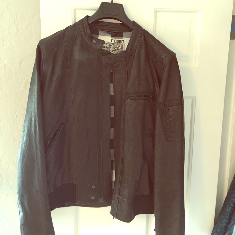 Men’s Rogan leather motor jacket